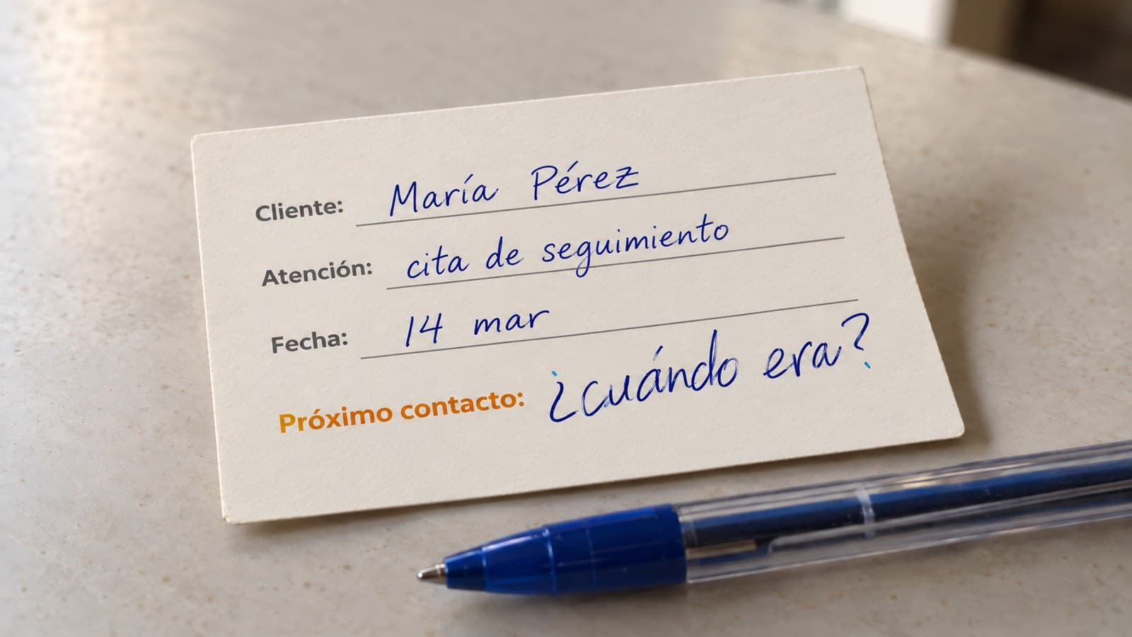 Recordatorios de seguimiento que no dependen de la memoria